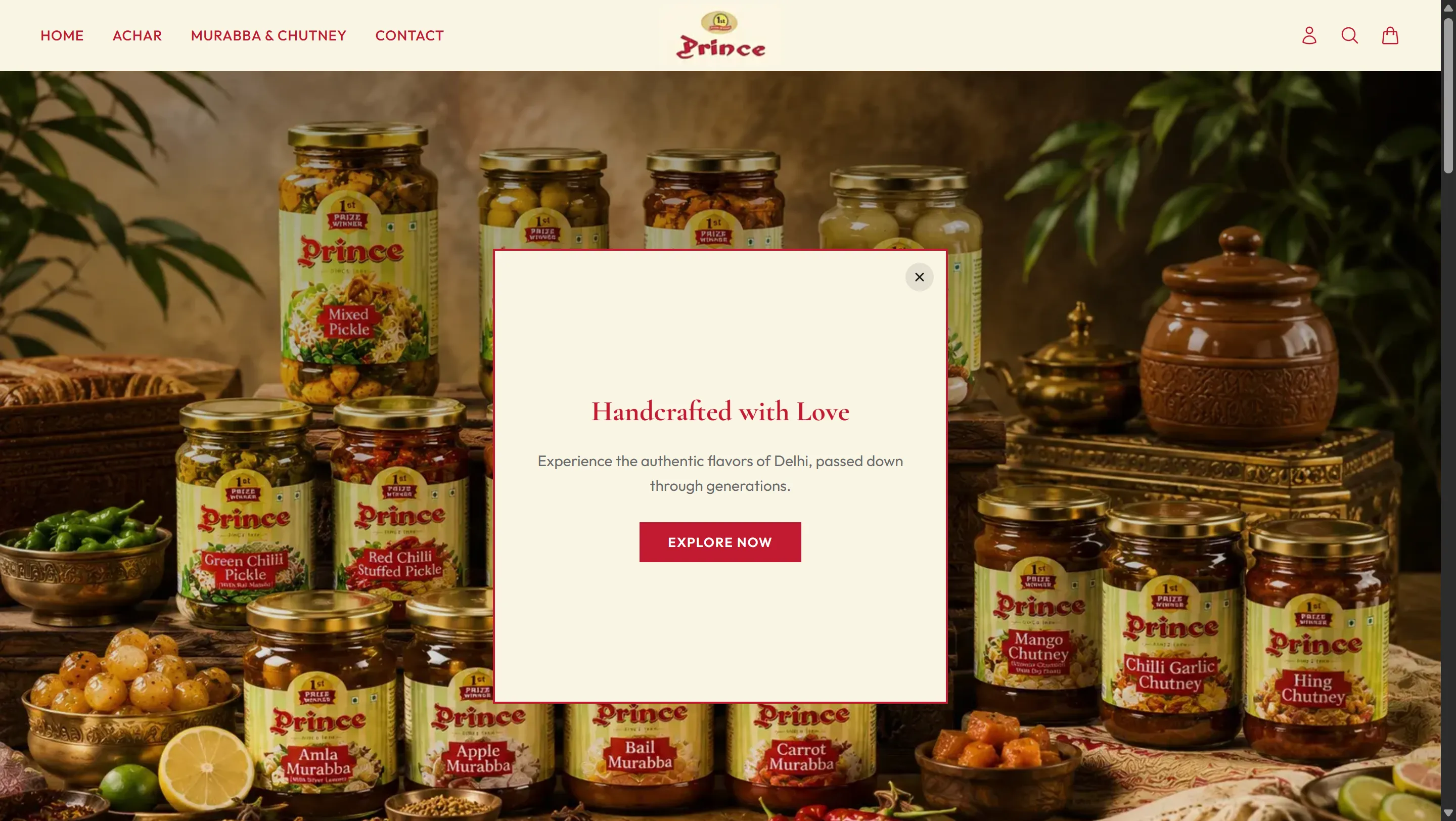 Prince Achar headless commerce storefront